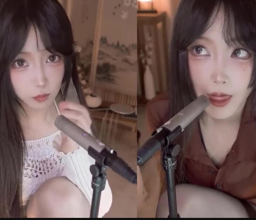 二呆啾ASMR 双人舔麦口腔音