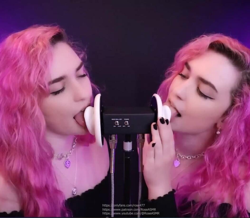 RoseASMR patreon 最新ASMR福利双人舔耳和哄睡