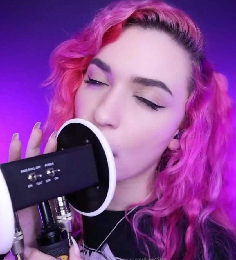RoseASMR patreon最新ASMR福利舔耳2V