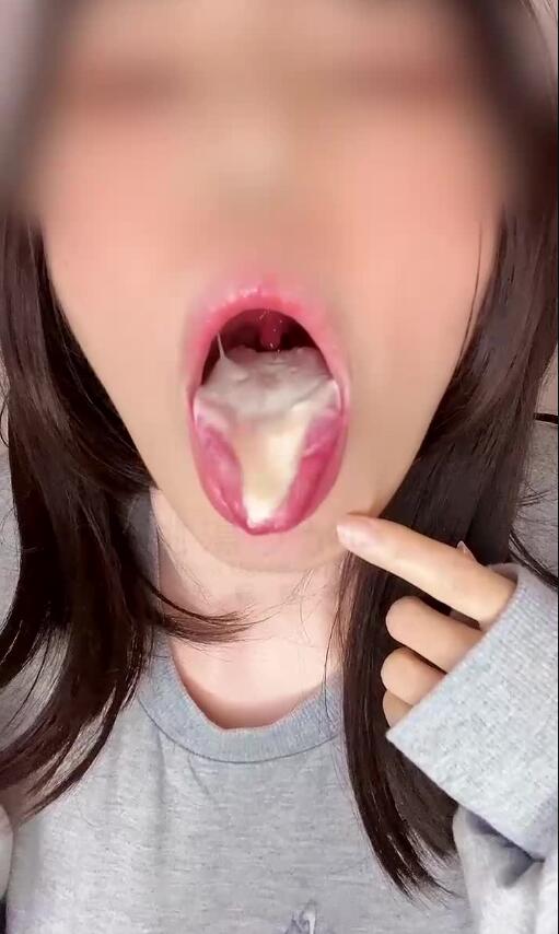 [SHANA]唾液舌头喉咙和吃雪糕全景视频ASMR